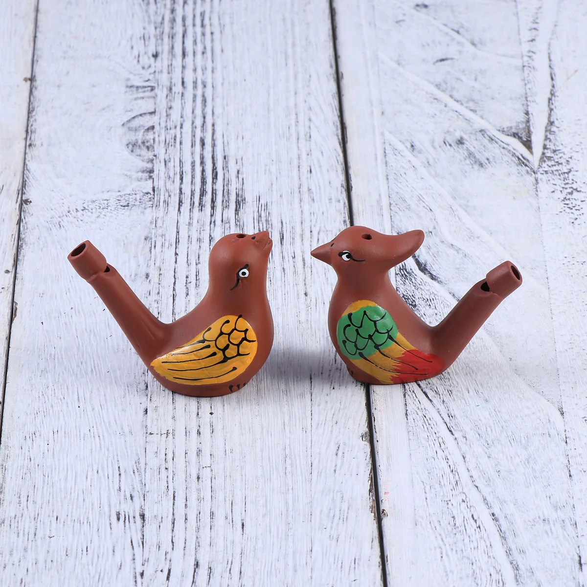 

4 шт. креативный водяной свисток для птиц цветной рисунок воблер песня керамические музыкальные игрушки для детей (случайный стиль)