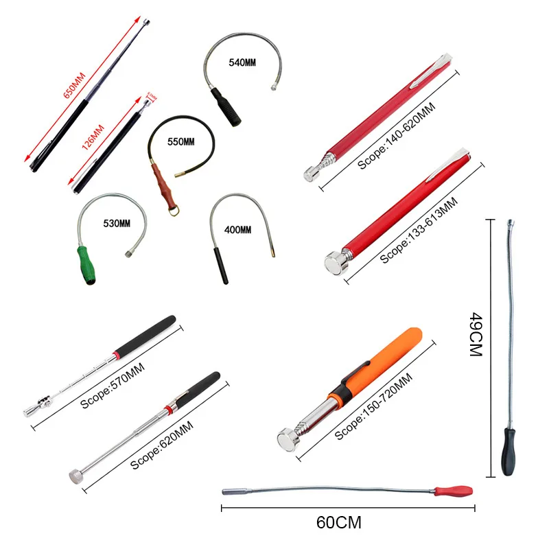 

Mini Portable Pen Telescopic Magnetic Met al Tools Magnet Pen For Picking Up Nut Bolt Extending Magnet Handheld Tool 190-790mm