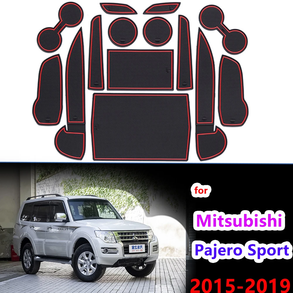 

Anti-Slip Rubber Gate Slot Cup Mat For Mitsubishi Pajero Sport 2015 2016 2017 2018 2019 Montero Shogun Door Groove Mat Stickers