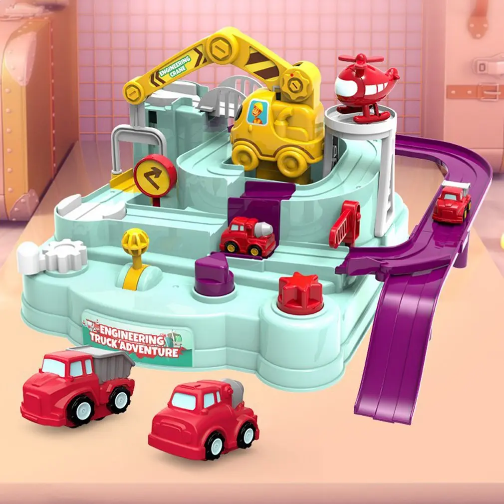 

New Racing Rail Car Model Racing Educational Toys Children Track Car Adventure Game Brain Game Mechanical Interactive Train Toy