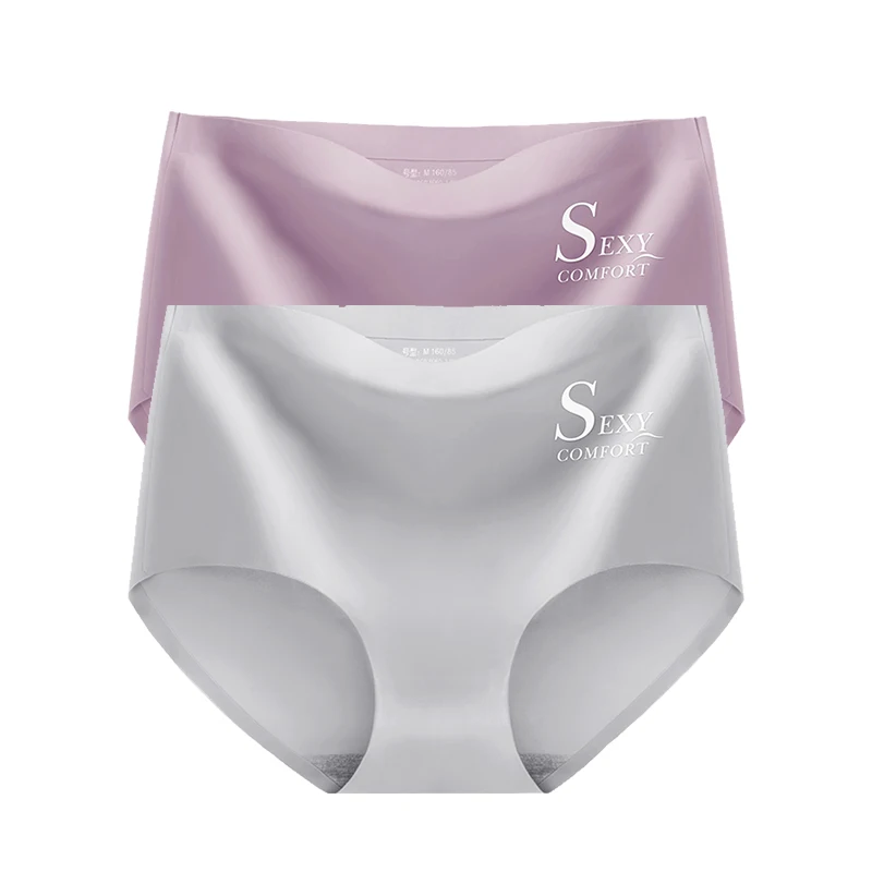 Женские сексуальные бесшовные трусы мягкое нижнее белье из ледяного шелка