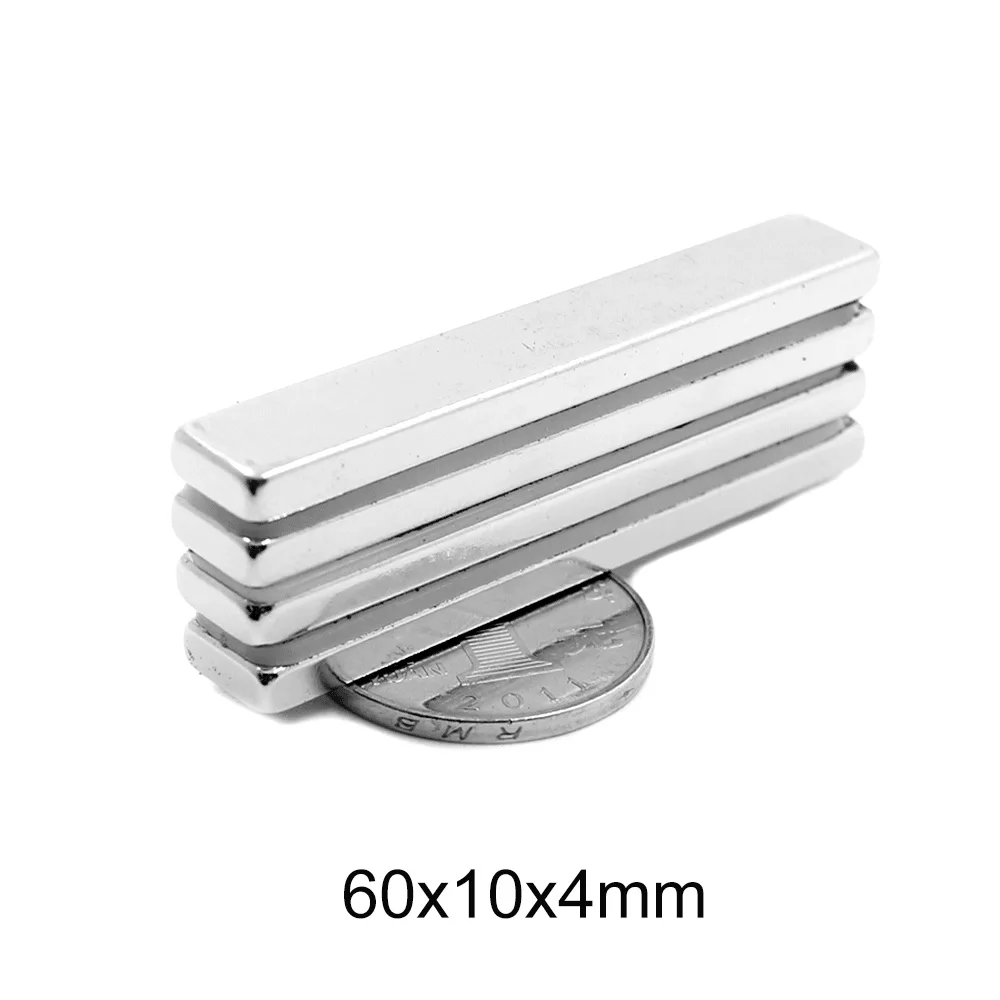 

2/5/10/20PCS 60x10x4 Block Powerful Magnet Thickness 4mm magnet for crafts 60x10x4mm Strong Permanent Magnet sheet 60*10*4 mm