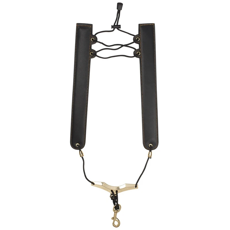 

Adjustable Leather Saxophone Shoulder Neck Strap with Buckle Saxophone Accessories Musical Instrument