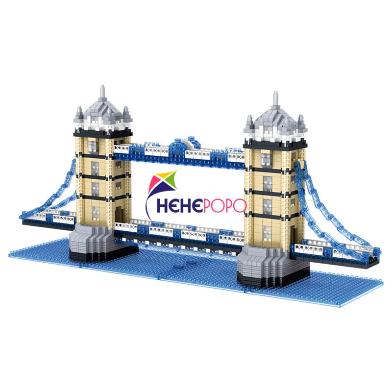 

#,8007 мир архитектура Лондон башня мост 3D модель DIY Мини Алмазные блоки кирпичи игрушки для детей без коробки