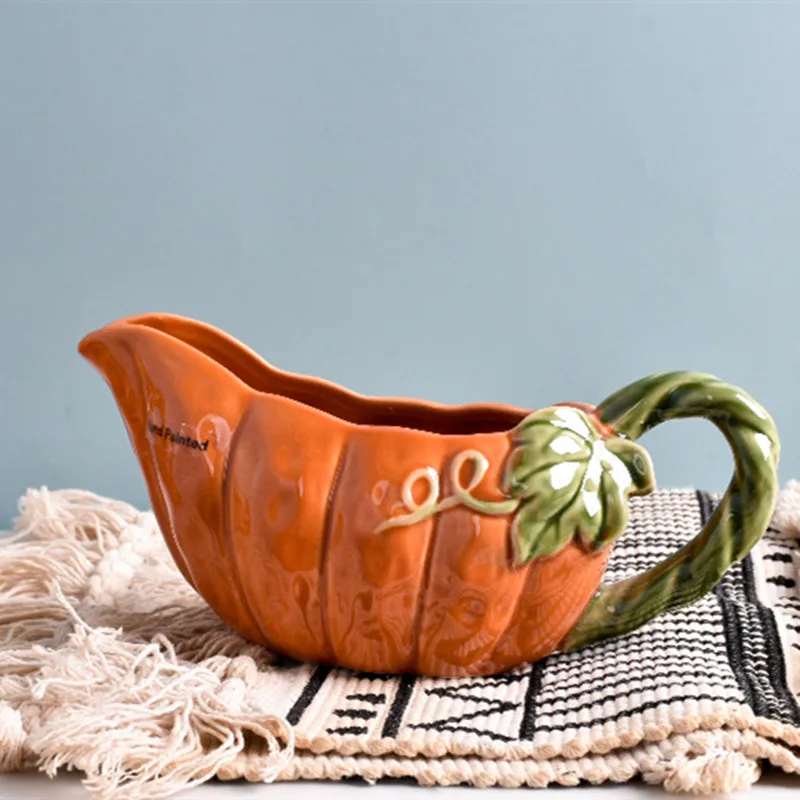 pumpkin storage bowl plates mug ceramic storage box butter plate with cover kitchen appliance free global shipping