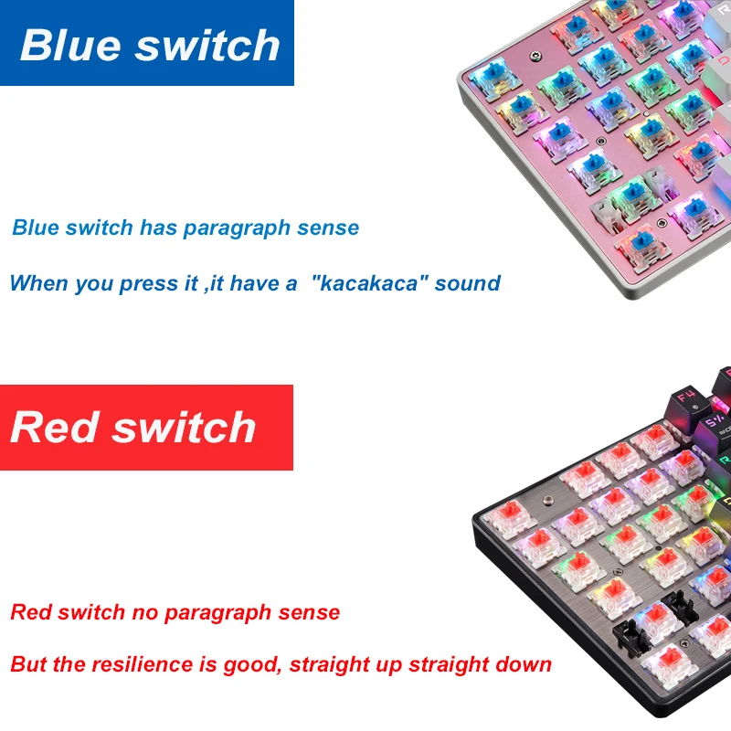 original motospeed ck104 gaming mechanical keyboard 104 keys rgb led backlit usb wired laser keyboards for computer laptop gamer free global shipping