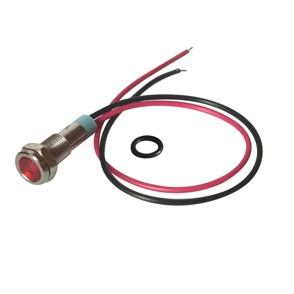 Набор из 2 светодиодный 6 мм мини пилот светильник красный 12 В DC провод свинцовый