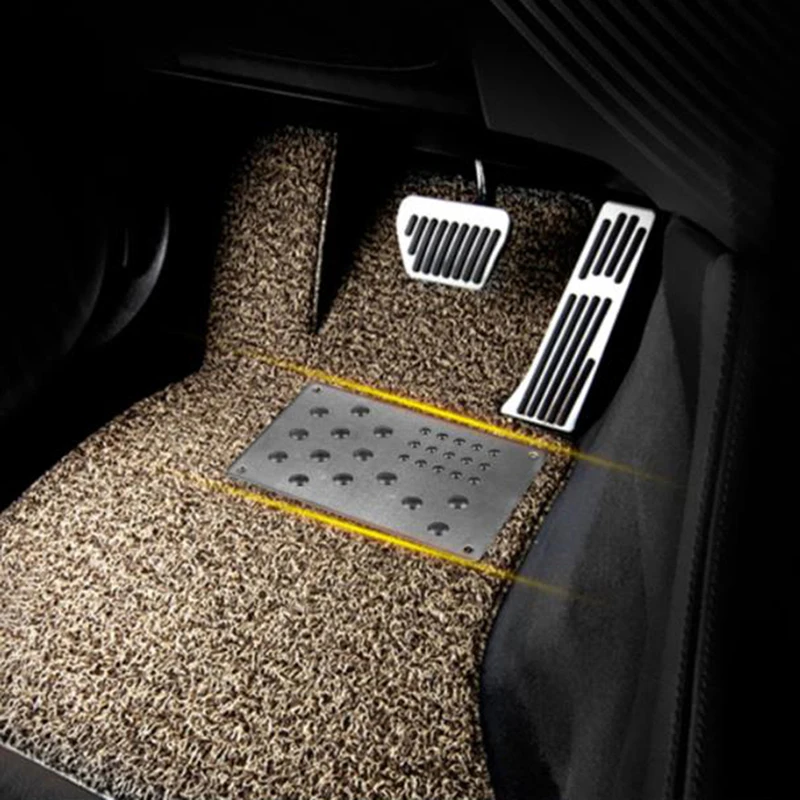 

1pc Universal Car Non-slip Carpet Patch Floor Mat Foot Heel Scuff Plate Auto Alloy Plate Anti-skid Pad