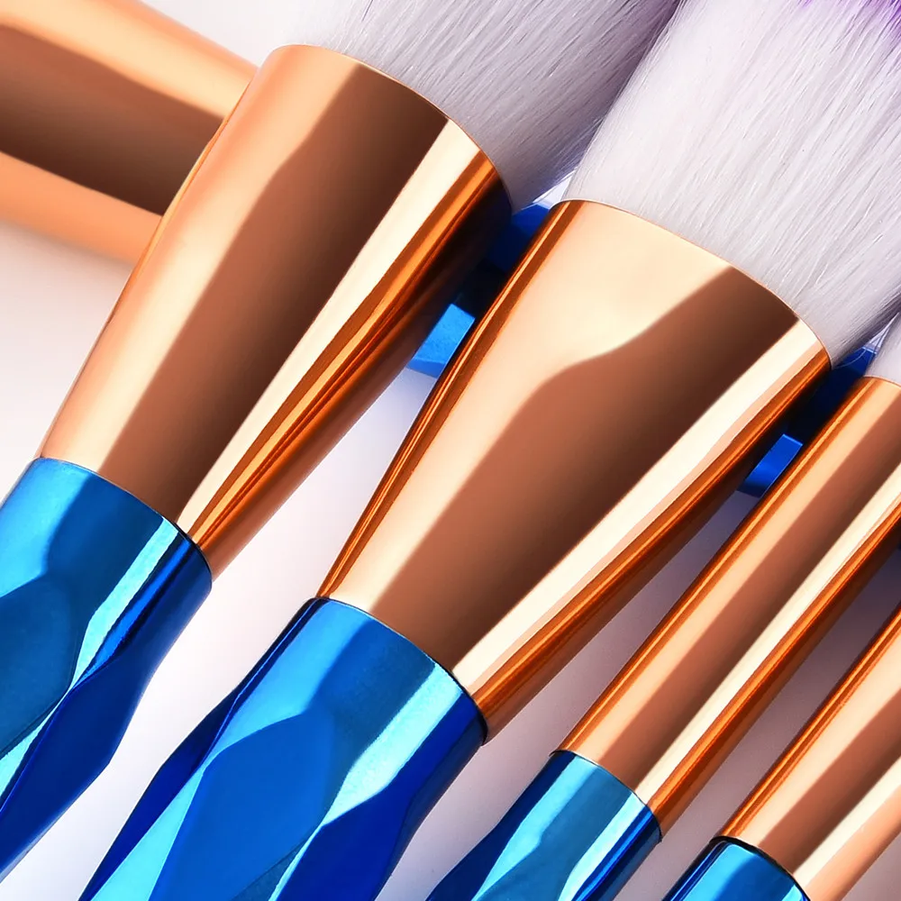 12 шт Русалка цвет алмазные кисти для макияжа набор с сумкой Пудра основа Тени век