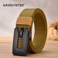 mens military genuine tactical belt automatic buckle high quality nylon army canvas male belts outdoor sports accessories