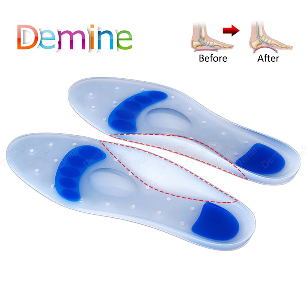 

Soft Medical Silicone Gel Insoles for Feet Arch Support Plantar Fasciitis Orthopedic Insoles Flatfoot Shoes Sole Cushion Pad