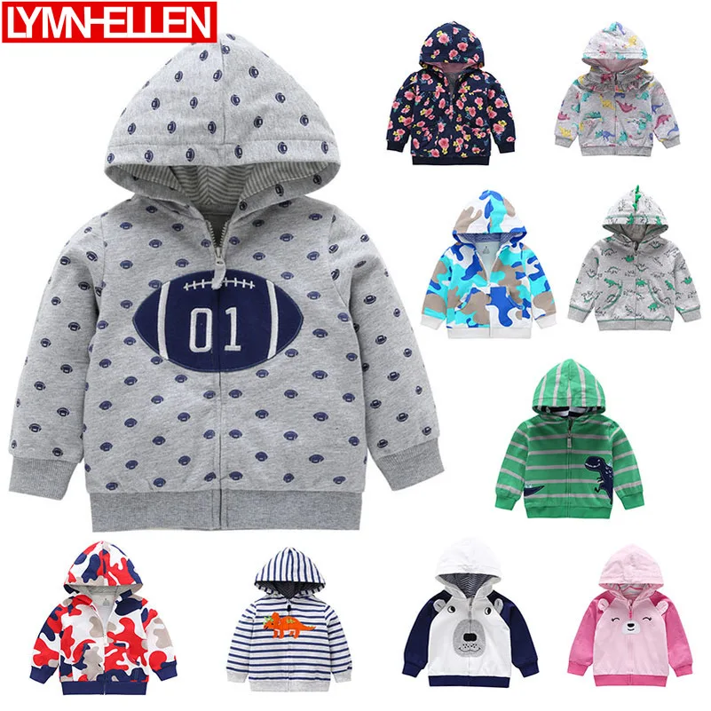 

2019 Children Casual Jacket Hooded Zipper Coat Hoodies Sweatshirts Boys Girls Kids Cartoon Cotton Tops Baby Autumn Clothes