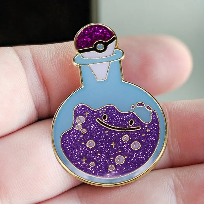 Волшебного зелья бутылки призрак эмали штырь милые волшебный брошь джинсы