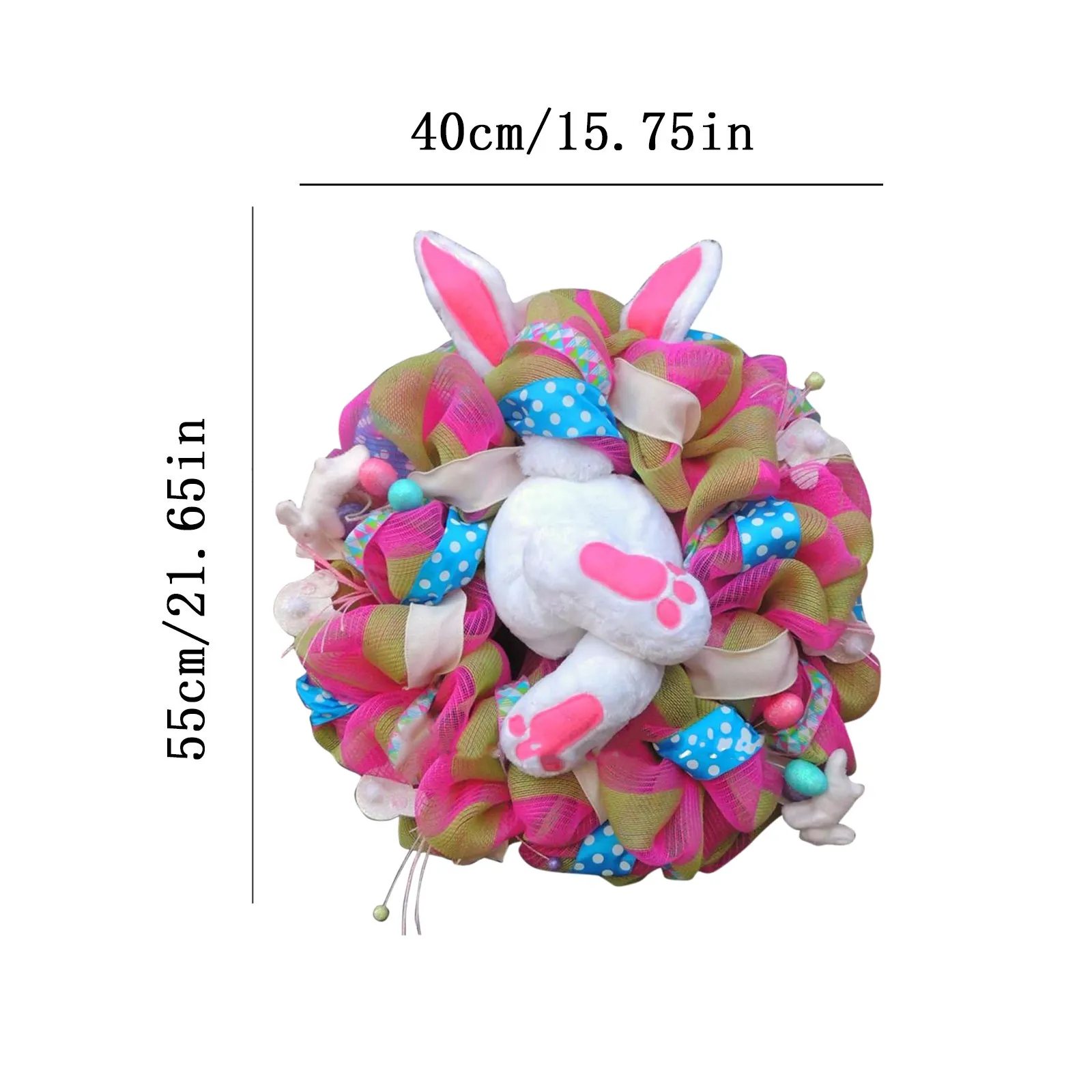 

Wreath Decoration Easter Thief Bunny Butt With Ears Cartoon Bunny Shape Cute Decoration Ornaments Door Hanging Window Decoration