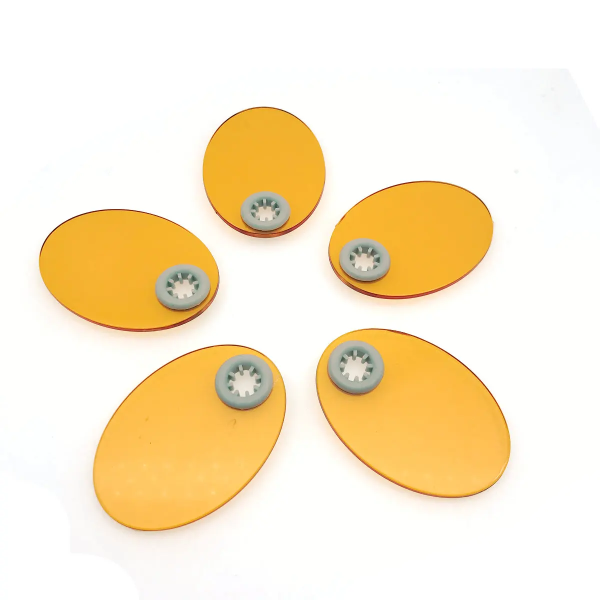 

5pcs Oval Shape Dental Shield Plate Shade Board Light Hood Plastic for Curing Lamp Replacement