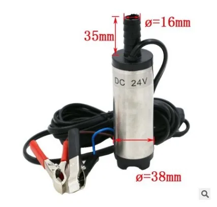 Portable Mini 12V 24V DC Electric Submersible Pump For Pumping Diesel Oil Water Aluminum Alloy Shell 12L/min Fuel Transfer Pump
