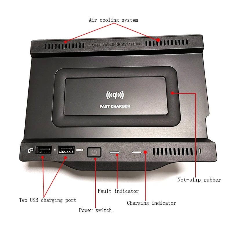 15 Вт автомобильное беспроводное зарядное устройство QI для телефона зарядный
