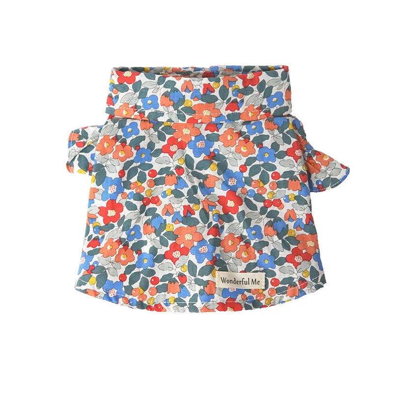 

2021 New Small Dog Shirts Summer Cute Thin Floral Pets Clothes Bichon Teddy Pomeranian Yorkshire Corgi Puppy Cat Poodle Clothing