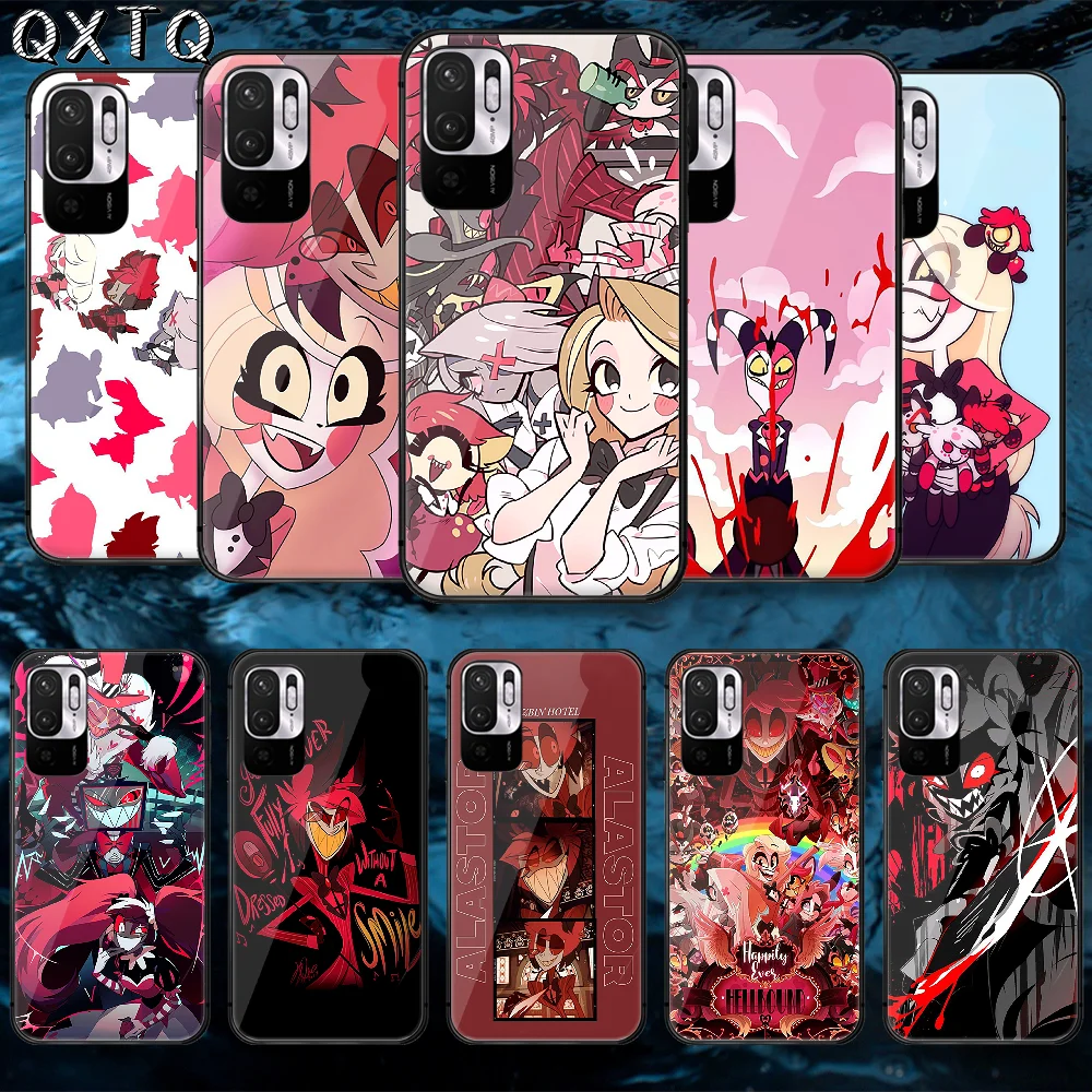 

Hazbin Cartoon Hotels Alastor Tempered Glass Phone Case Bag Cover For Xiaomi Redmi Note 7 8 9 10 A C T S Pro K 30 40 Cell Bumper