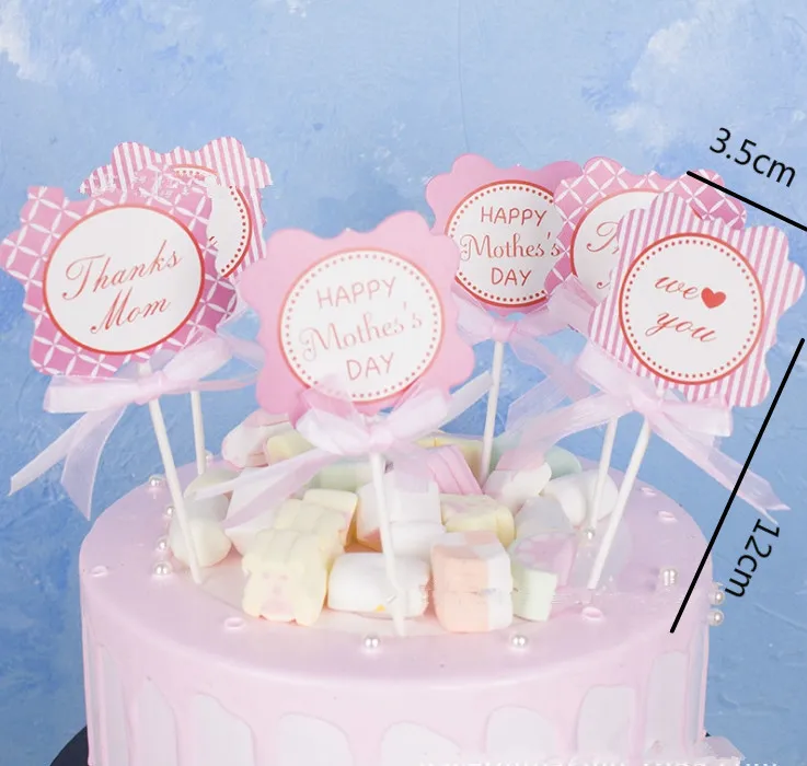 1 Флаг 6 шт. топпер для торта вечеринки на день матери розовая карточка с куклой