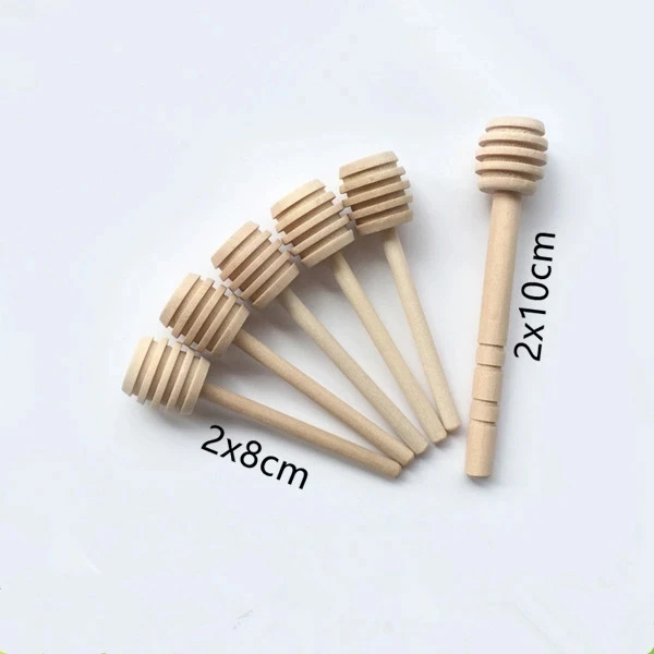 

1pcs 8-10cm Mini Wooden Honey Stick Wood Stick Honey Dipper Honey Spoon Stick Honey Stirring Rod Coffee Jam Red Wine Stirring