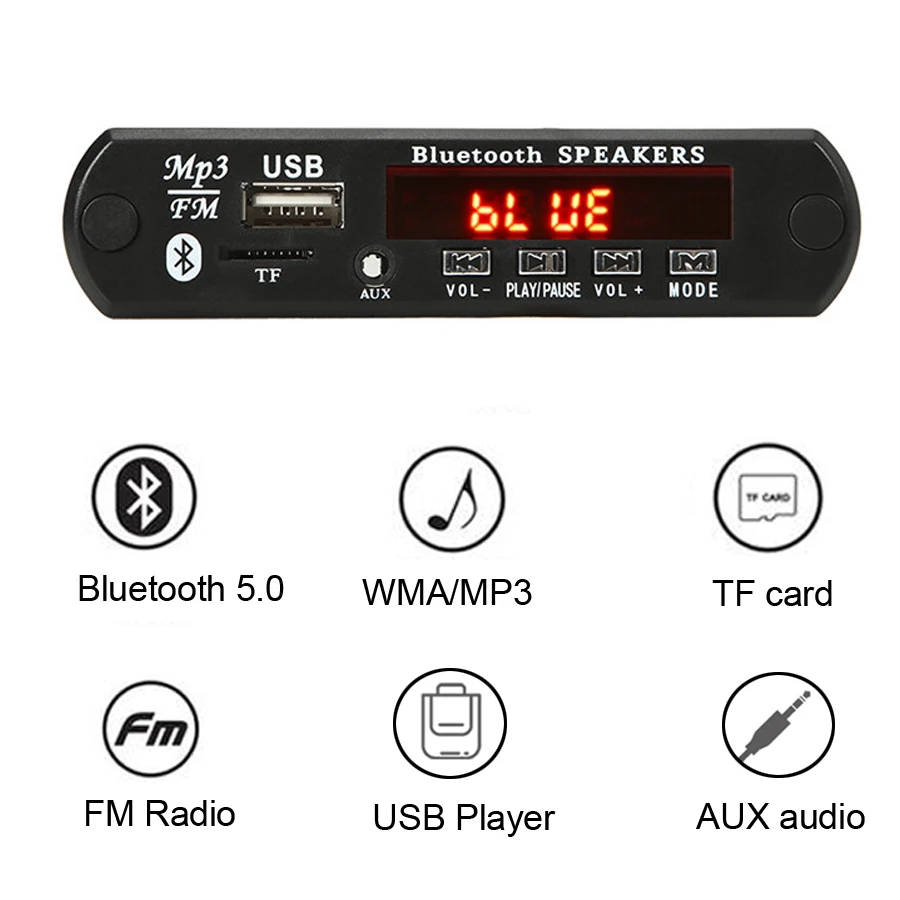 30 Вт усилитель mp3 плеер модульная Плата декодера 12 В модуль Bluetooth автомобильного