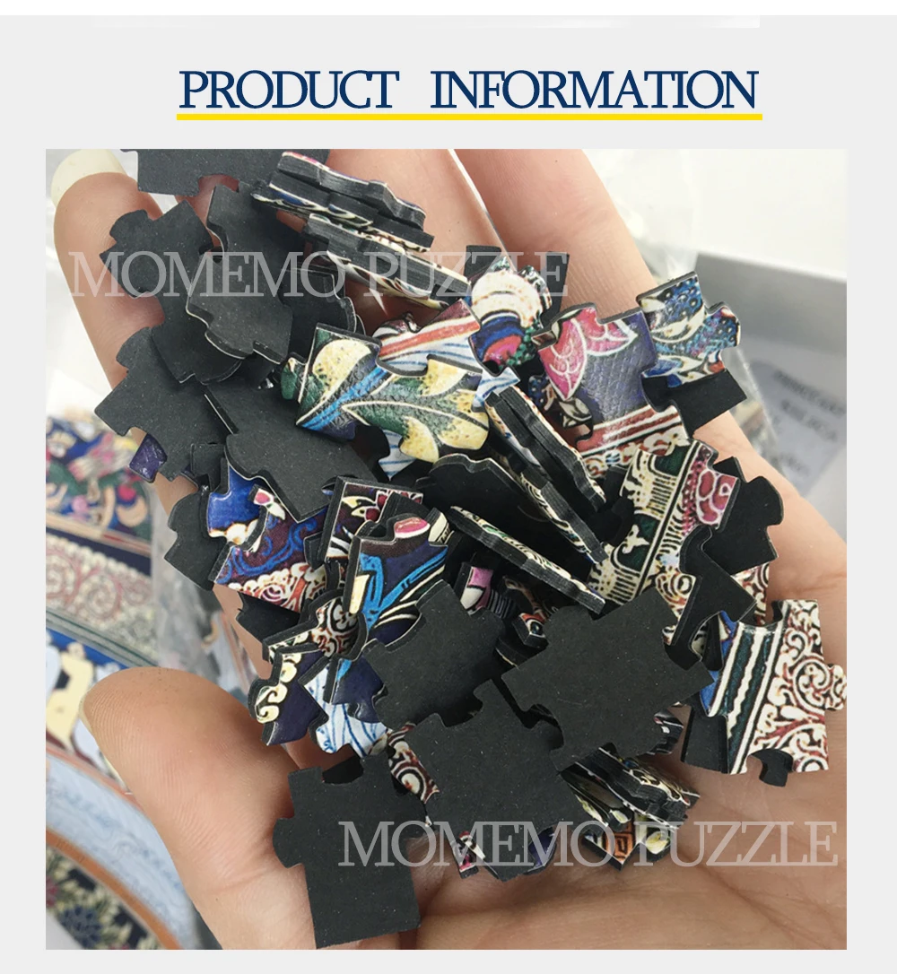 MOMEMO Thangka Пазл 1000 штук черная карточка бумажные головоломки игрушки для взрослых китайская художественная краска Дети образовательные головоломки