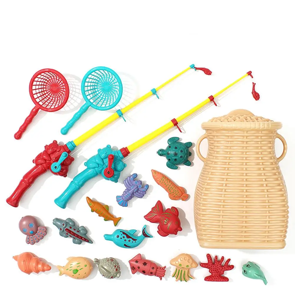 

Детский набор рыболовных игрушек для мальчиков и девочек, Магнитная рыбалка, интерактивная игра родителей и детей, 3D рыболовная удочка, сет...