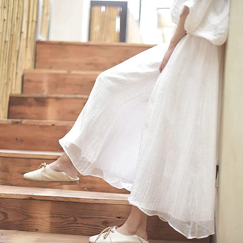 Женские широкие брюки винтажные хлопковые льняные свободные большого размера |