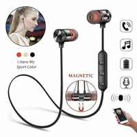 magnetic wireless bluetooth earphones running music headset neckband sports earbuds earphones with noise cancelling mic