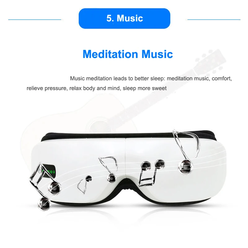 

Eye Massager Electric Smart Airbag Bluetooth Music Eye Massage Instrument with Heat Vibration Air Pressure Relieve Eyes Fatigue
