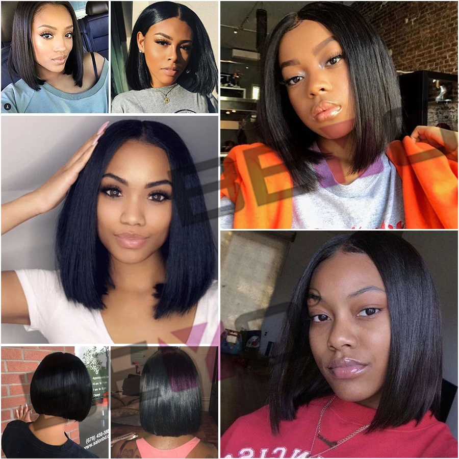 

Short Bob Wig Brazilian Lace Front Human Hair Wigs For Women 13x6 Lace Frontal Wig Straight 4X4 Closure Wig Beyo Remy Hair