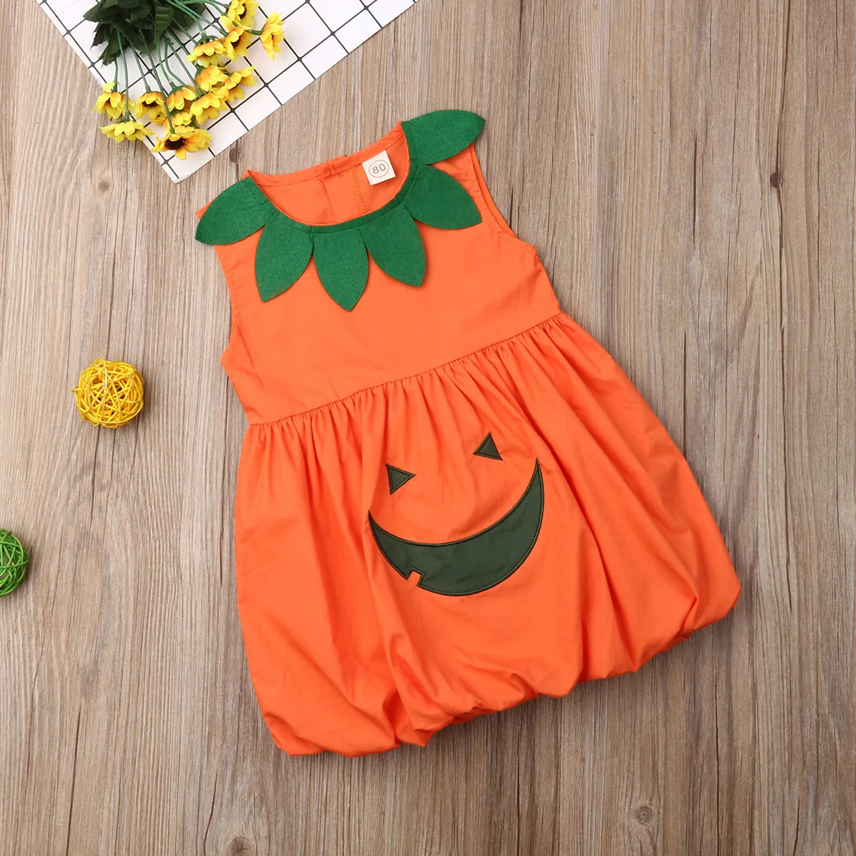 New Fashion Girls Baby Toddler Cute Pumpkin Costume Halloween Fancy Party Dress Outfits 6M-4Y