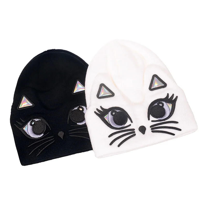 

wool hat children's autumn and winter Korean fashion cold hat lovely cat student warm knitted hat