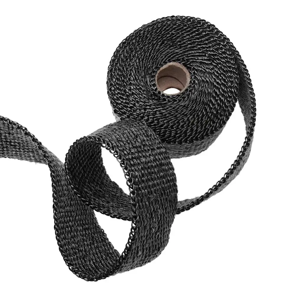 Выхлопная труба из черного стекловолокна для мотоцикла жаропрочная лента 2 дюйма