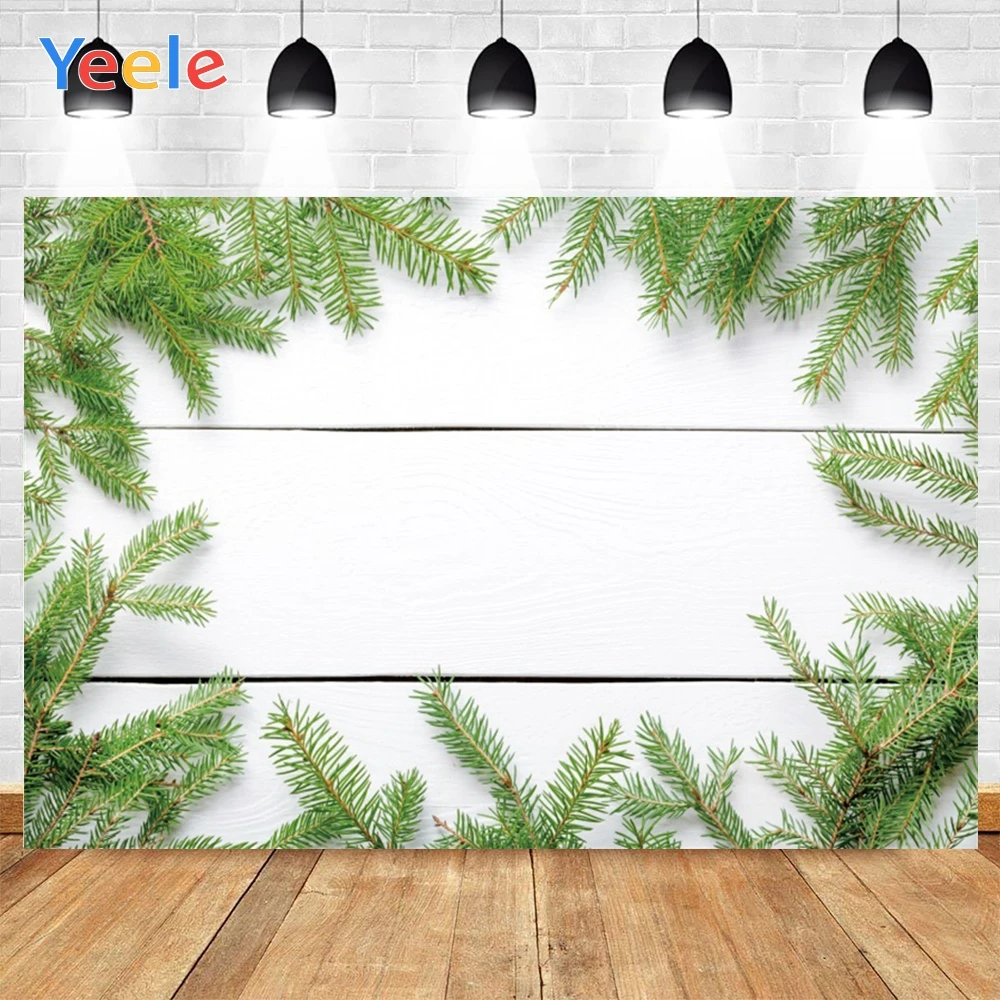 Yeele белый фото фон с деревянным рисунком Фотофон сосновые ветви на стороне