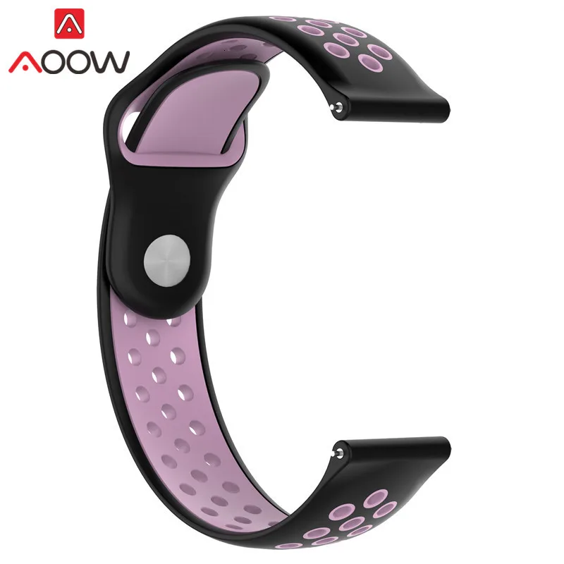 20 мм силиконовый ремешок для часов samsung Galaxy Watch Active 42 мм gear S2 классический Huami Amazfit BIP huawei watch 2 спортивный ремешок