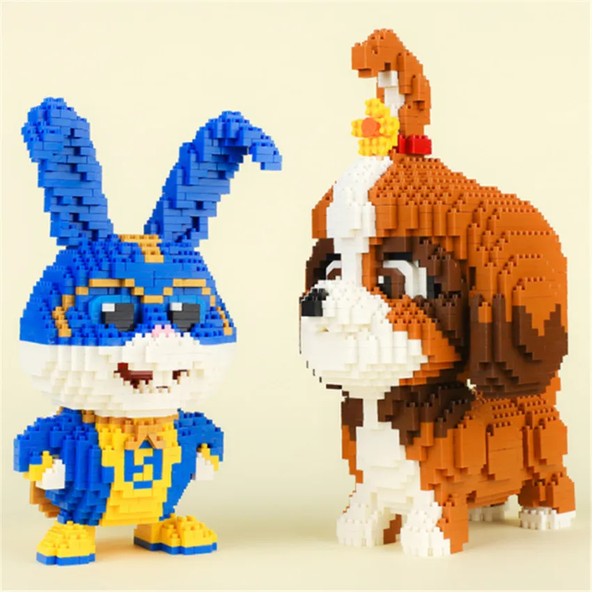 Balody Pet Dog Маргаритка петух белый снежок кролик и супер 3d модель строительные