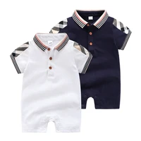 boy girl summer baby rompers turn down collar infant newborn cotton clothes jumpsuit for 0 2y toddlers bebe outfits