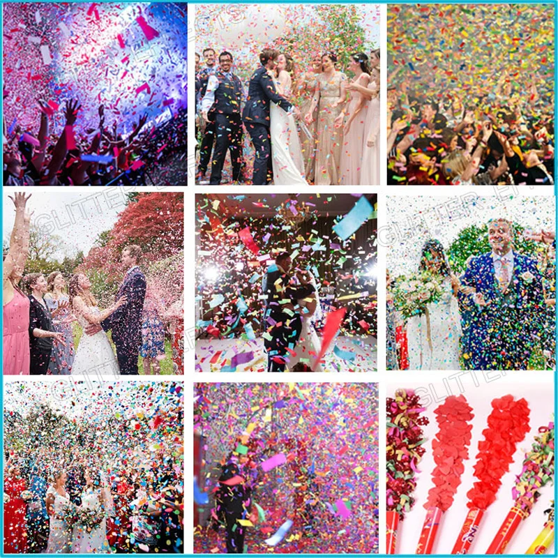 Горячие экологичные товары для вечеринок металлическая бумага конфетти