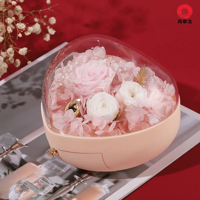 Heart-shaped wedding new product creative tumbler jewelry box Valentine's Day gift box can be customized logo