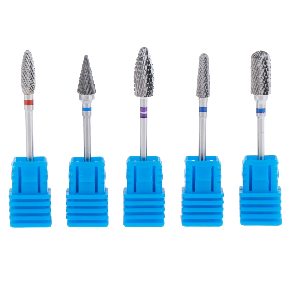 

5pcs Tungsten Steel Nail Art Drill Bit For Acrylic UV Gel Removal Reshaping