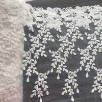 31cm1yard white embroidery cotton lace trims for clothes soft flower lace trimmings and ribbons diy craft sewing accessories