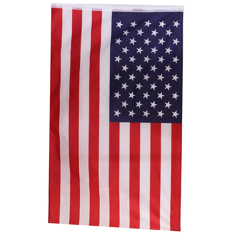 

Флаг США, x 90 см, высокое качество, двусторонний Печатный полиэстер, американский флаг, втулки