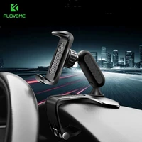 floveme car phone holder mobile phone bracket 360%c2%b0 rotation sun visor mirror dashboard mount gps stand universal phone holder