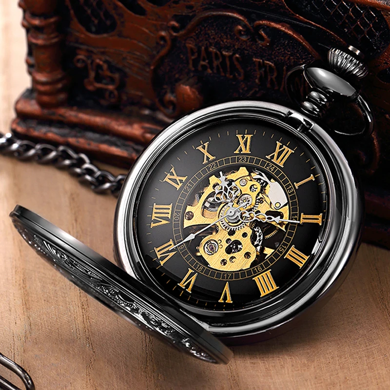 Старый дизайн Механические карманные часы кулон брелок цепь Reloj для мужчин