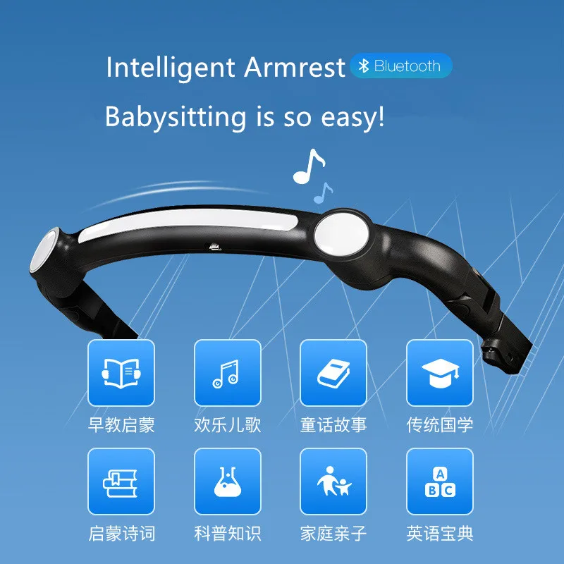 7 кг 2019 Bluetooth для раннего обучения музыкальная Роскошная детская коляска с