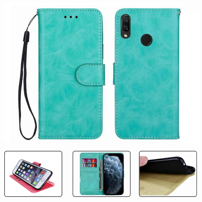 

Чехол-бумажник для Huawei Nova 3i P Smart + Plus INE-LX1 INE-LX1r LX1, высококачественный кожаный защитный чехол-книжка для телефона