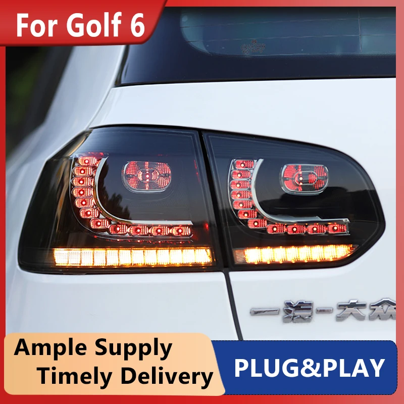 Luces traseras de coche para V W Golf 6 Golf MK6 R20, luces LED DRL para correr, luces antiniebla, luz de señal dinámica