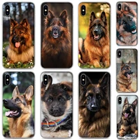 german shepherd dog phone case for clear iphone 5 5s se 6 6s 7 8 11 12 x xs xr pro plus max mini cover